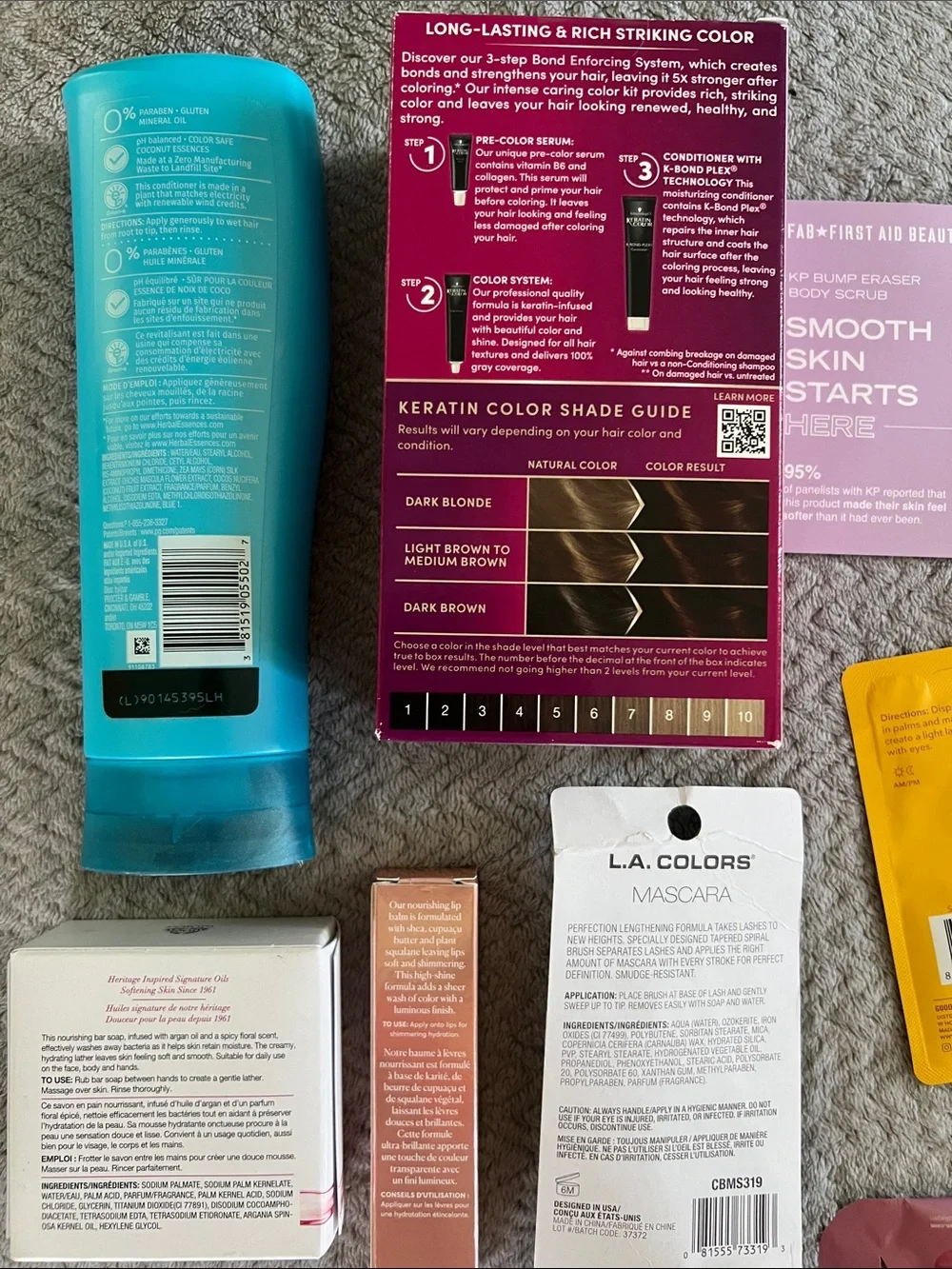 NWT Bundle of Assorted Beauty Products Naturium Good Molecules Herbal Essence